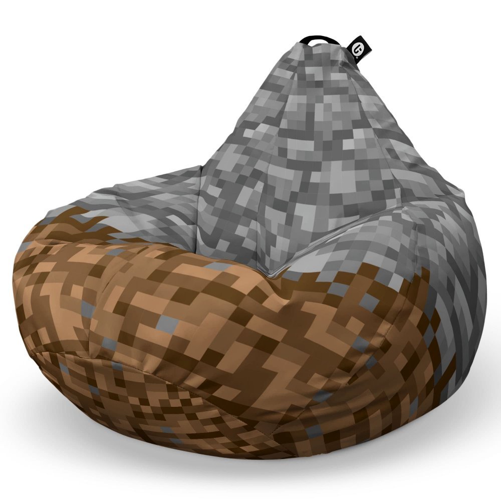 Fotoliu Puf Bean Bag tip Para L Minecraft piatra pamant – imaginea 5