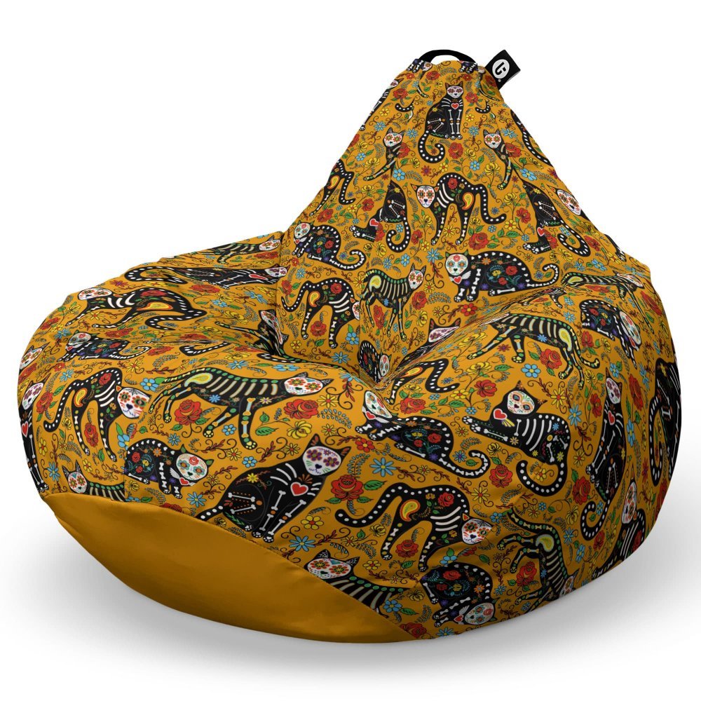 Fotoliu Puf Bean Bag tip Para L pisici dia de los muertos – imaginea 5