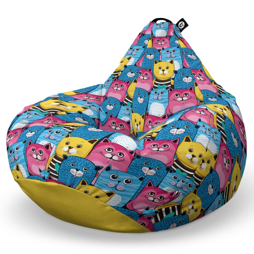 Fotoliu Puf Bean Bag tip Para L smiley cats – imaginea 5
