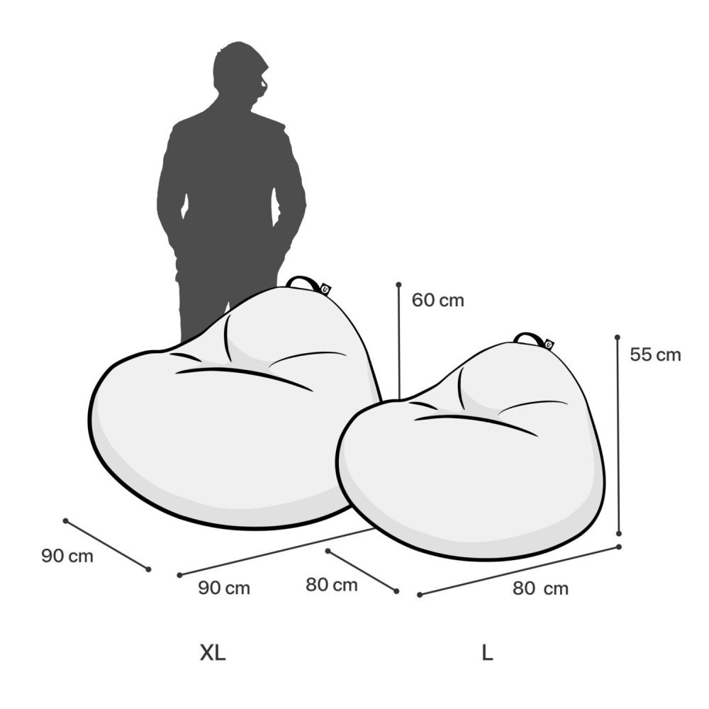 Fotoliu Puf Bean Bag tip Para L pisici alb-negru – imaginea 4
