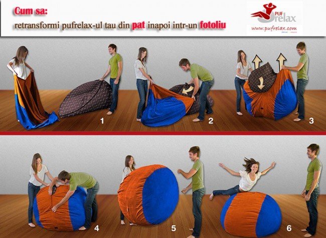Fotoliu Pufrelax king size otoman perna decorativa light mint umplut cu fulgi de burete memory mix – imaginea 4
