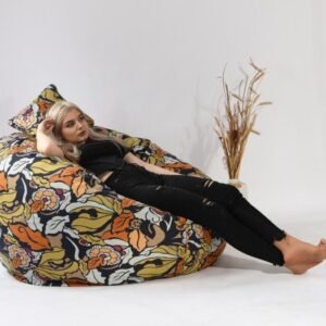 Fotoliu Pufrelax king size si perna decorativa red wine umplut cu fulgi de burete memory mix