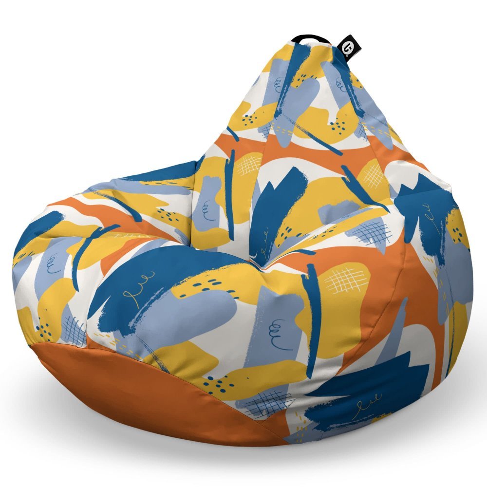 Fotoliu Puf Bean Bag tip Para L abstract retro – imaginea 5