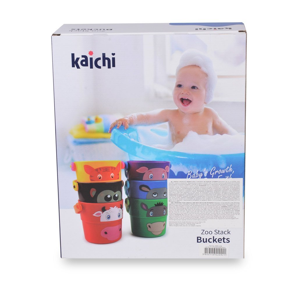 Set 6 galetuse de stivuit si jucarii de baie 2 in 1 Kaichi Zoo – imaginea 5