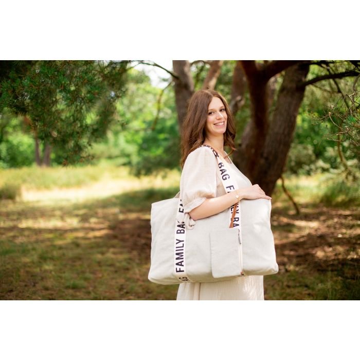 Geanta Childhome Family Bag Signature alb – imaginea 4