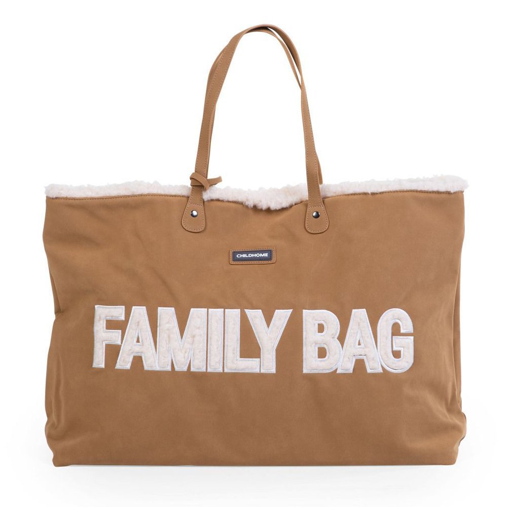 Geanta Childhome Family Bag aspect piele intoarsa bej – imaginea 5