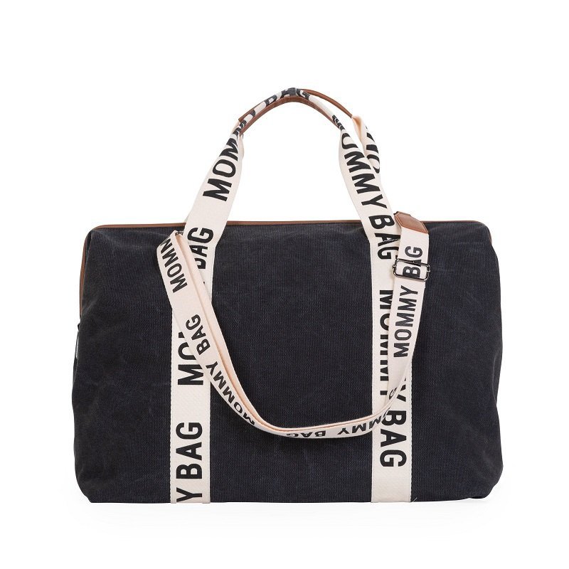 Geanta de infasat Childhome Mommy Bag Signature Negru – imaginea 6