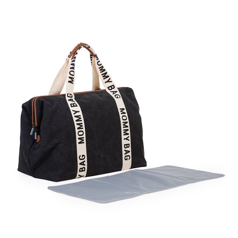 Geanta de infasat Childhome Mommy Bag Signature Negru – imaginea 2