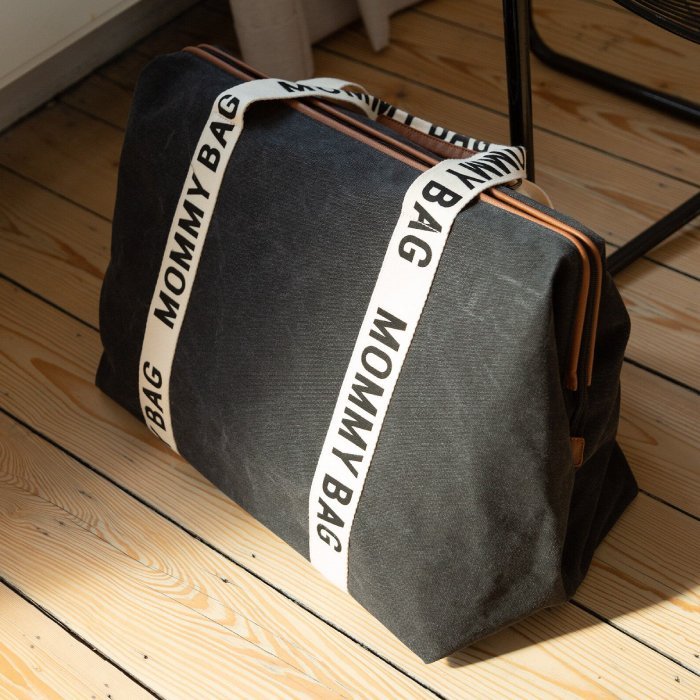 Geanta de infasat Childhome Mommy Bag Signature Negru – imaginea 5