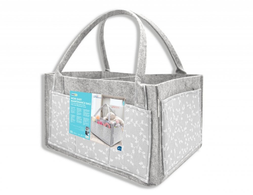 Geanta organizator scutece si accesorii copiibebelusi BabyJem Gri – imaginea 2