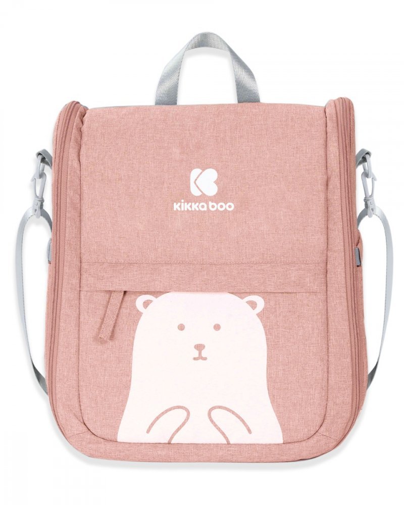 Geanta scutece si patut Kikkaboo 2 in 1 Bear Pink – imaginea 3