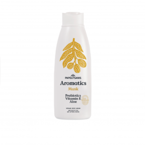 Gel de dus 100 vegan Aromatics Musk cu prebiotice si vit E 650 ml