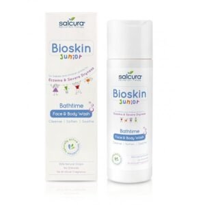 Gel de dus Bioskin Junior fata si corp pt bebelusi si copii piele uscata cu eczeme Salcura 200 ml