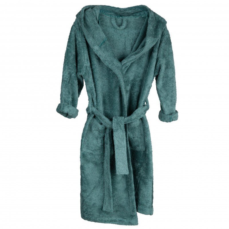 Halat de baie frotir din bambus pentru copii 8-10 ani Aspen Green – imaginea 2