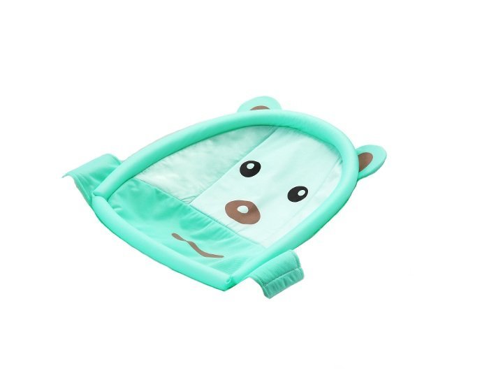 Hamac cadita Little Mom Baby Bath Tub Bear Mint moale, versatila, cu uscare rapida, varsta 0-6 luni – imaginea 7