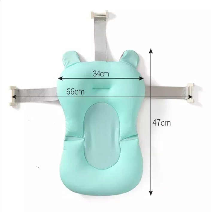 Hamac cadita pentru copii Little Mom Bear Bath cushion Grey design ergonomic cu centuri de fixare, compatibilitate universala, dimensiune, 47 x 34 x 6 cm – imaginea 5