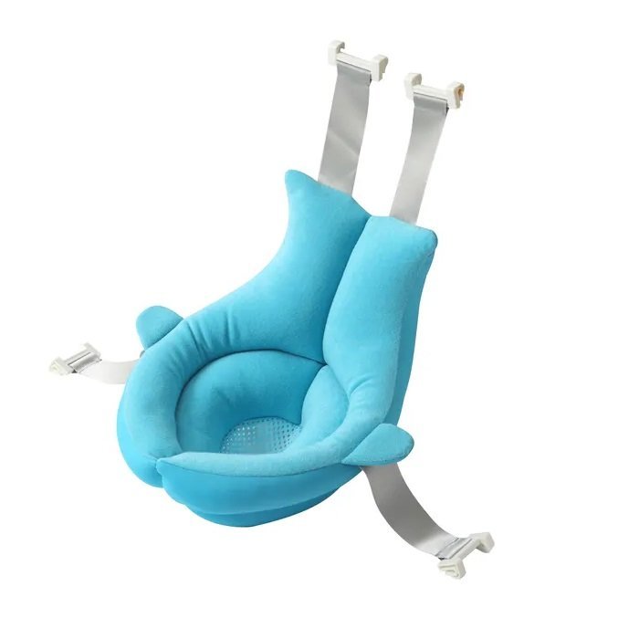 Hamac pentru cadita Moni Whale Blue,potrivit de la nastere,material terry moale,dimensiune 51×31 cm – imaginea 2