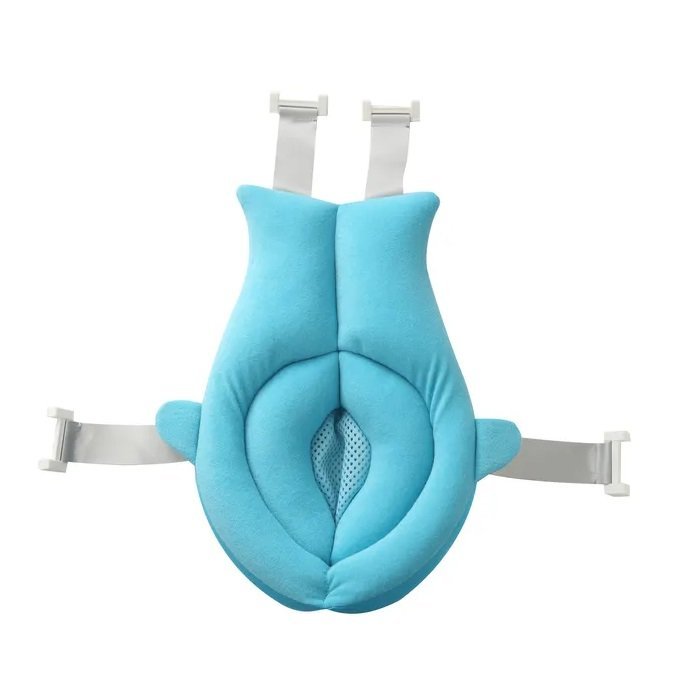 Hamac pentru cadita Moni Whale Blue,potrivit de la nastere,material terry moale,dimensiune 51×31 cm – imaginea 3