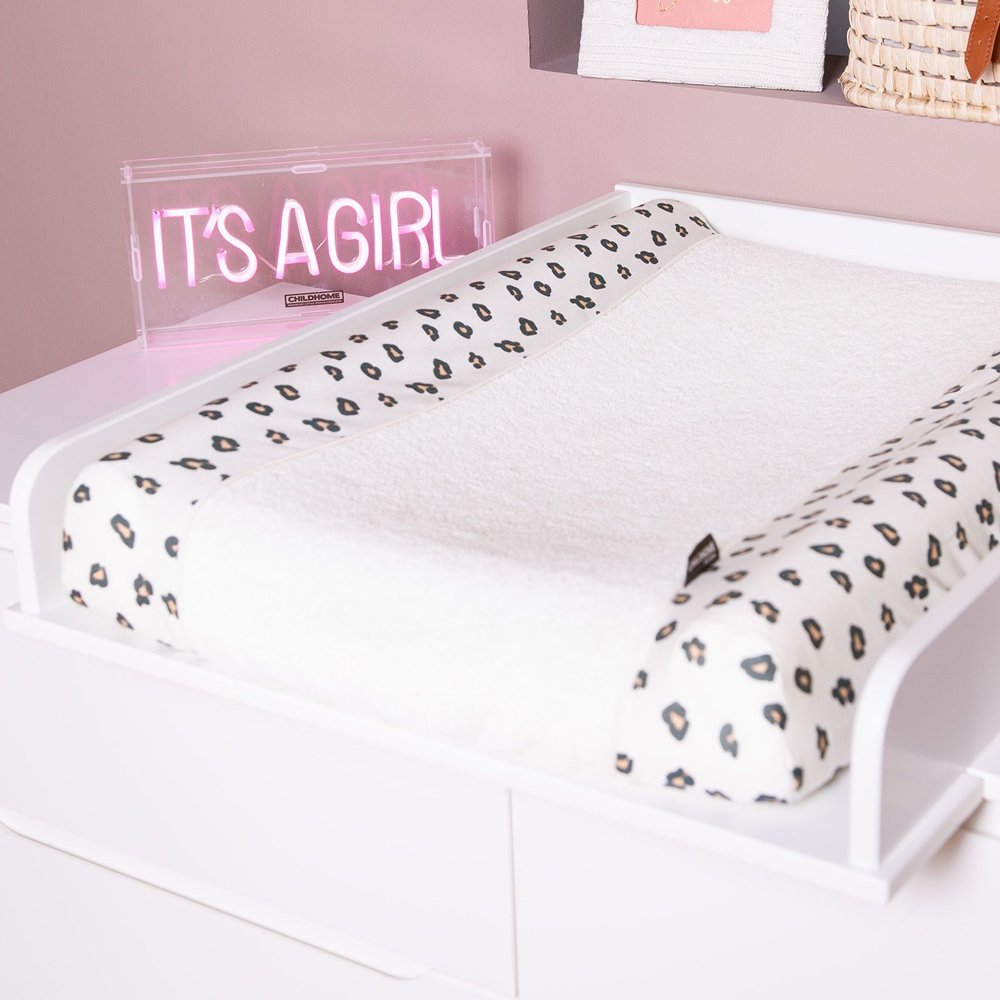 Husa saltea de infasat Childhome Jerse Frotir Leopard – imaginea 2