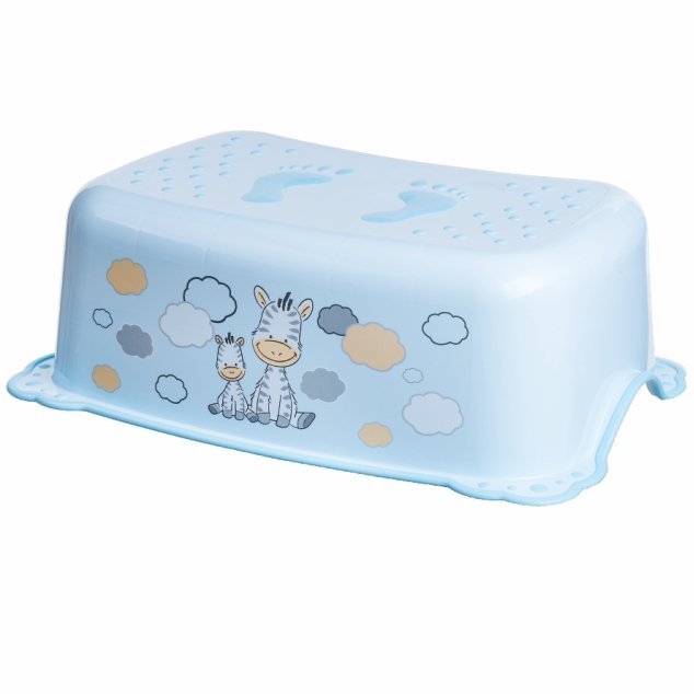 Inaltator baie antiderapant Maltex Baby Zebra Light Blue – imaginea 2