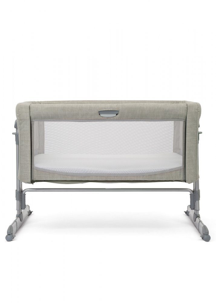 Patut pliant 2 in 1 Roomie Glide Almond Joie cu panou lateral glisant, ajustabil pe inaltime, roti cu sistem de blocare, cadru aluminiu – imaginea 4
