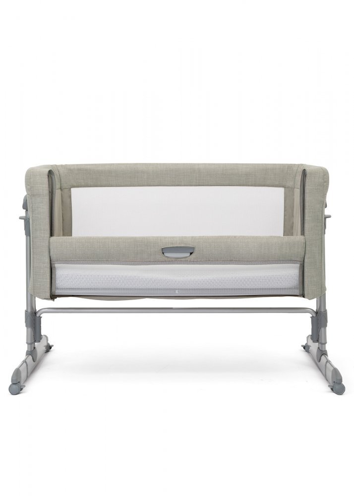Patut pliant 2 in 1 Roomie Glide Almond Joie cu panou lateral glisant, ajustabil pe inaltime, roti cu sistem de blocare, cadru aluminiu – imaginea 5