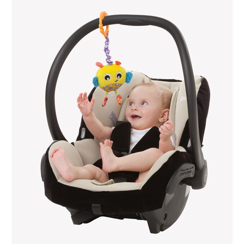 Jucarie Playgro cu vibratii pentru carucior scoica auto si patut Wiggling Bertie Bee 23 cm – imaginea 4