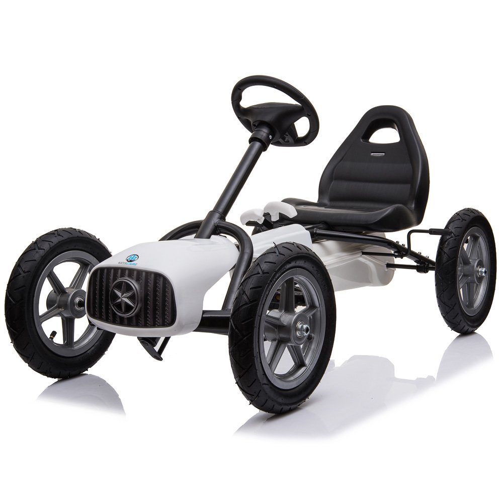 Kart cu pedale si roti gonflabile Corssa Kidscare Alb – imaginea 4