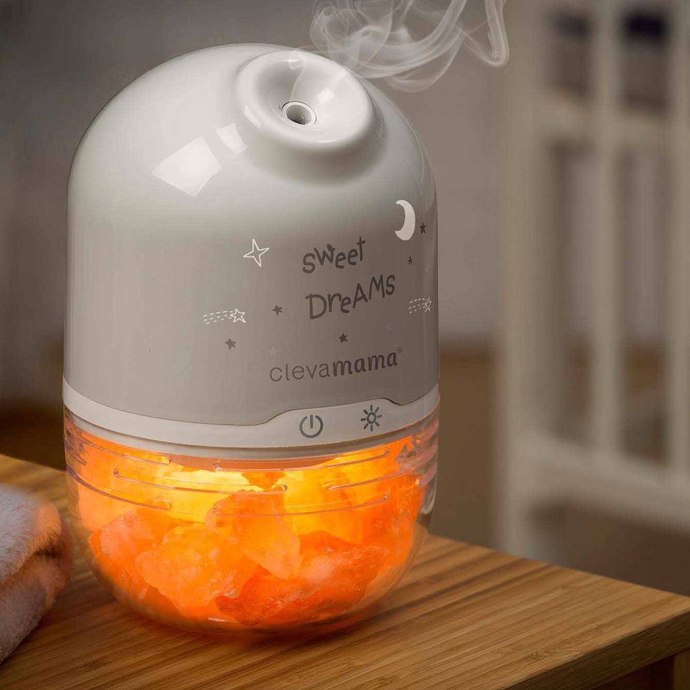 Lampa cu sare din Himalaya, umidificator cu lumina de noapte Clevamama 3070 – imaginea 3