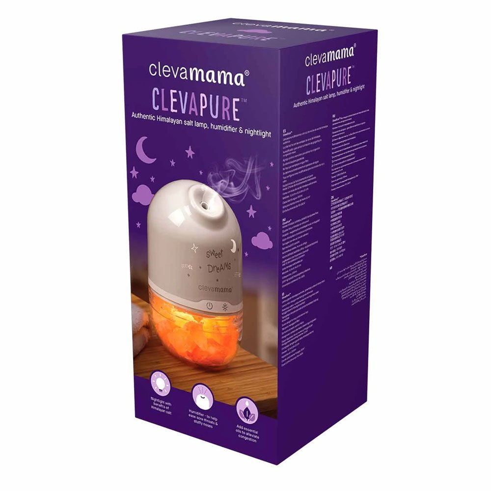Lampa cu sare din Himalaya, umidificator cu lumina de noapte Clevamama 3070 – imaginea 4