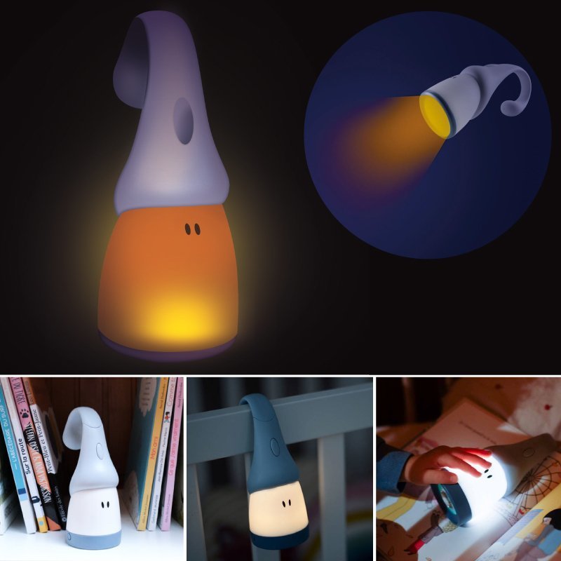 Lampa portabila 2 in 1 Beaba Pixie Torch Light Blue – imaginea 3