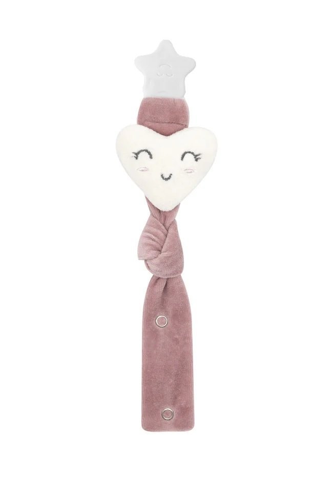 Lant suzeta din plus BabyJem Heart Pink – imaginea 3