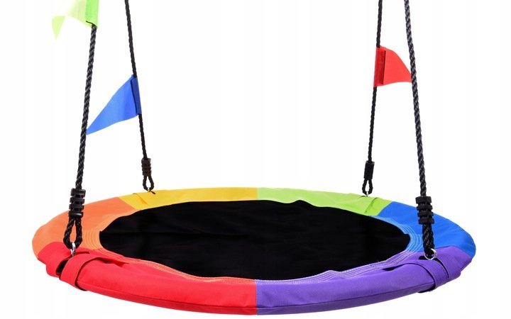 Leagan pentru copii tip cuib, Malplay Storks Nest multicolor, diametru 100 cm – imaginea 3