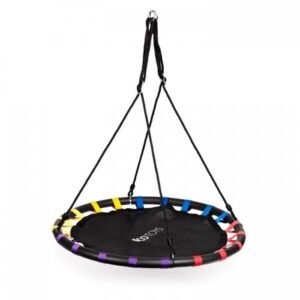 Leagan pentru copii Ecotoys rotund tip cuib de barza suspendat 100 cm MIR6300-1 negru