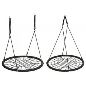 Leagan pentru copii Ecotoys rotund tip cuib de barza suspendat 100 cm MIR8015 negru