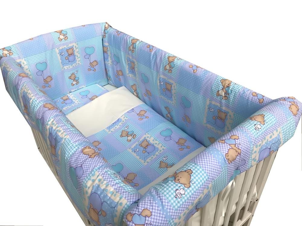Lenjerie de pat Maxi Ursuleti pe albastru 120×60 cm