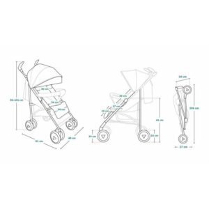 Carucior sport Lionelo Irma Dreamin, Editie limitata, Cu plasa de tantari, Standard de siguranta EN1888-1 Negru
