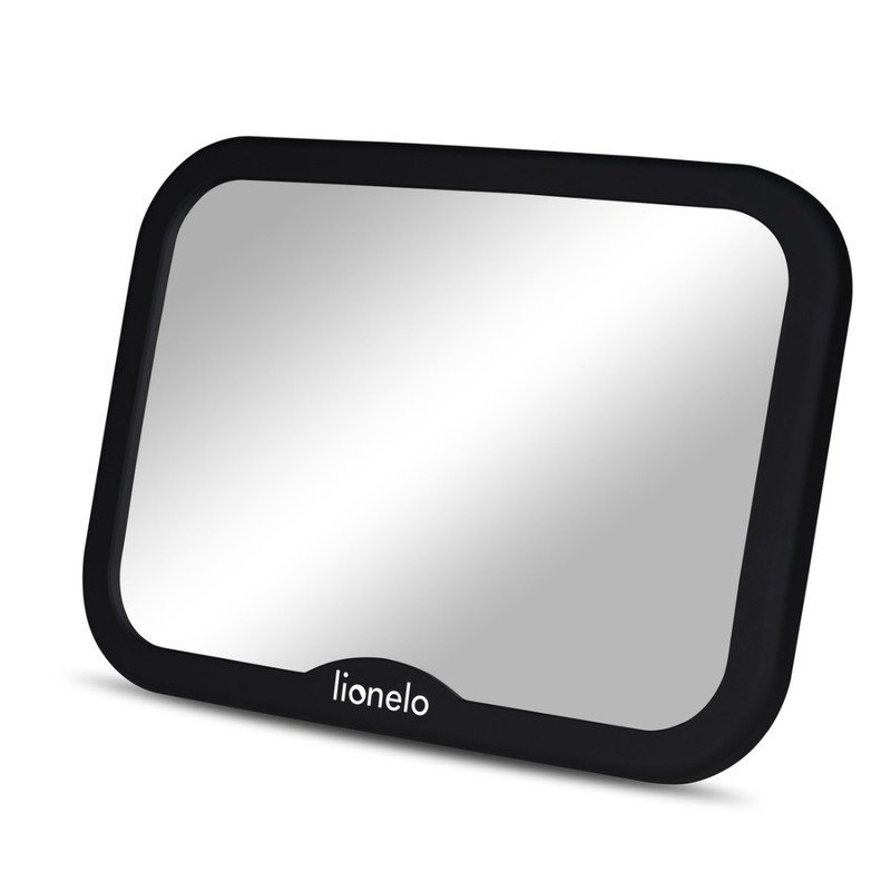 Oglinda auto retrovizoare Lionelo Sett 25×18 cm rotire 360 grade Black Carbon – imaginea 2