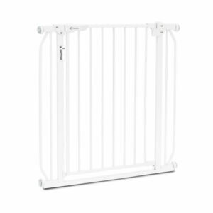 Poarta de siguranta cu suruburi Truus Slim Led cu lumina led cu senzor 105 cm alb Lionelo