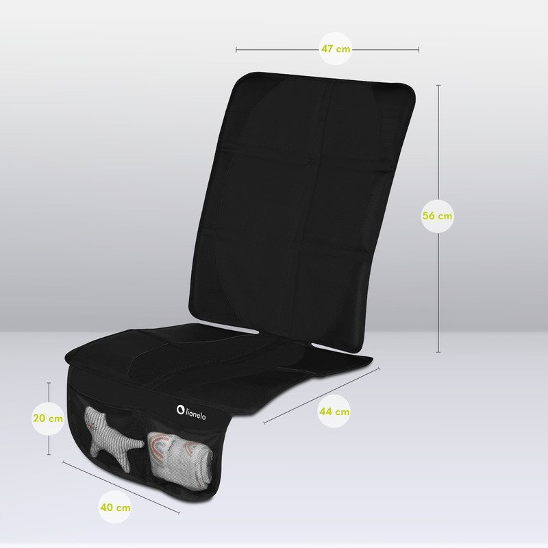 Protectie pentru bancheta masinii Lionelo Sikker 121,5×47,5 cm Negru – imaginea 4