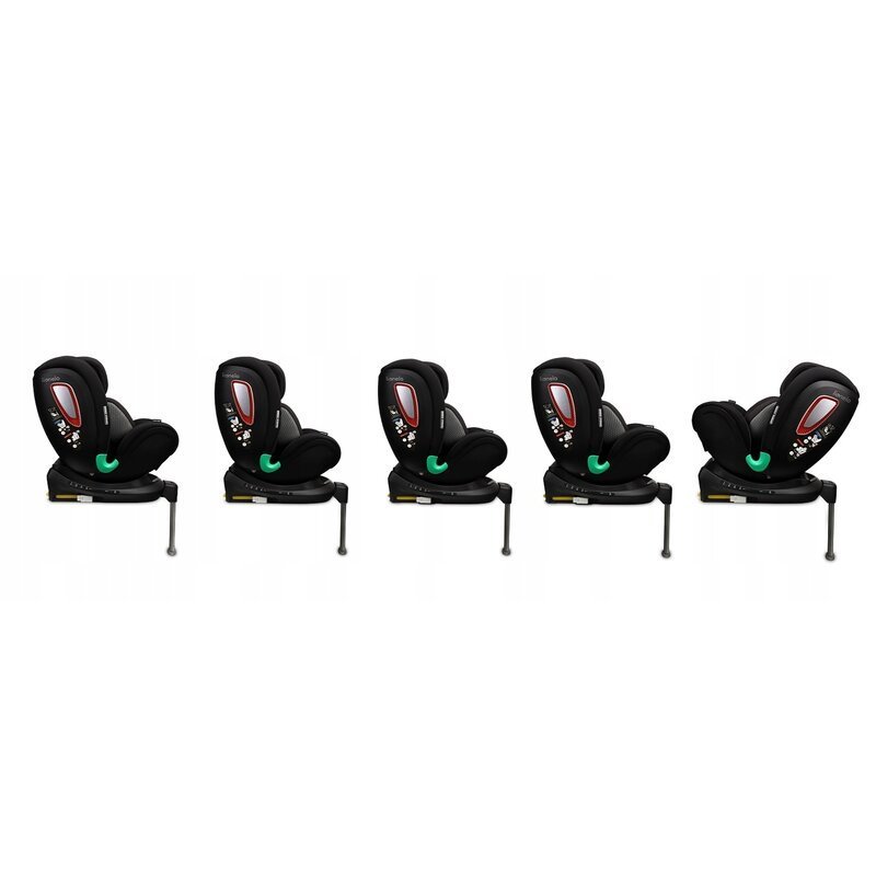 Scaun auto I-size Antoon Plus rotire 360 grade 0-18 kg Testat ADAC cu Isofix si picior de sustinere negru Lionelo – imaginea 2