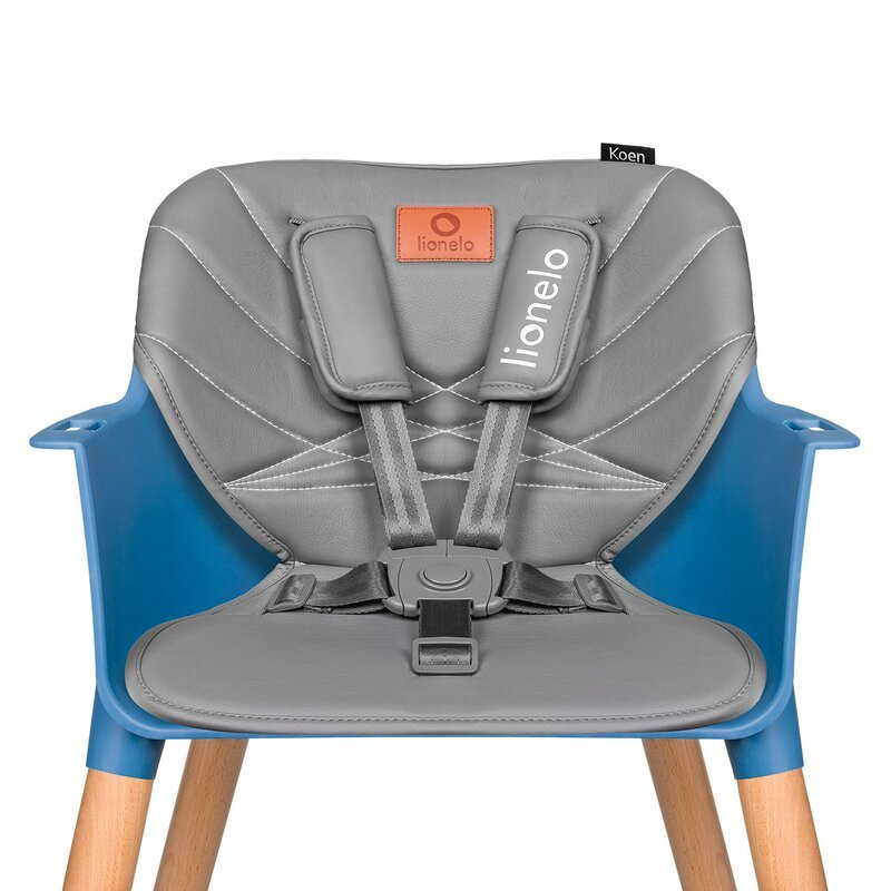 Scaun de masa din fag  Koen 2 in 1 transformabil 6 luni+ albastru Lionelo – imaginea 7