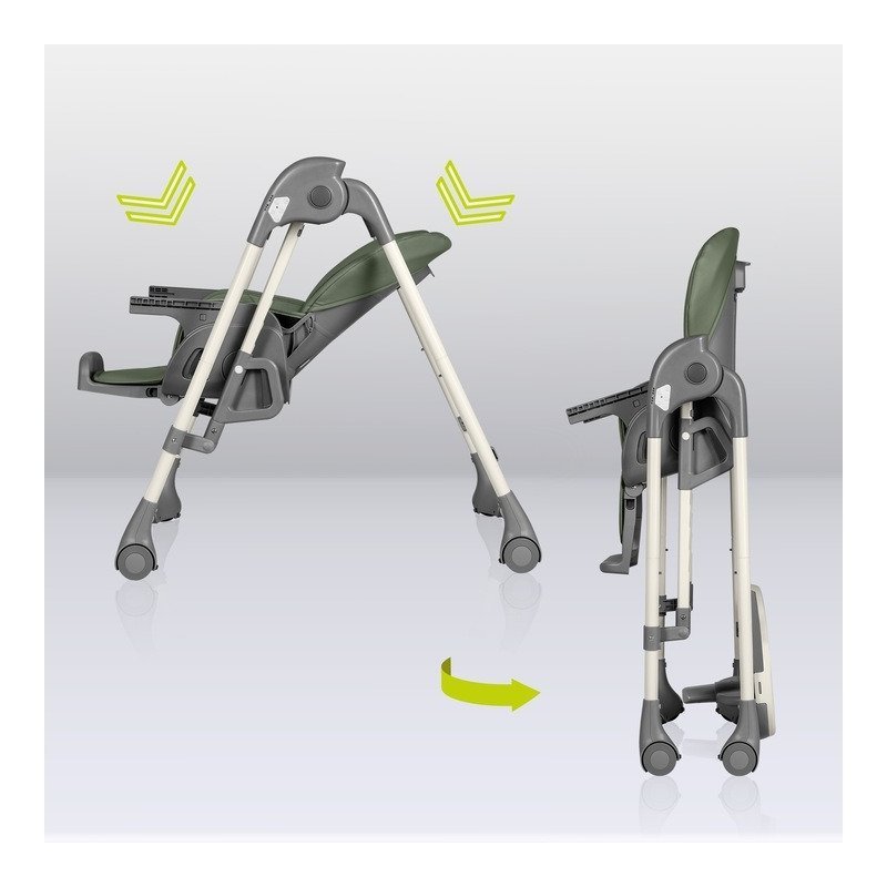 Scaun de masa si balansoar Lionelo 2 in 1 Laurice transformabil 0 luni+ Verde – imaginea 3