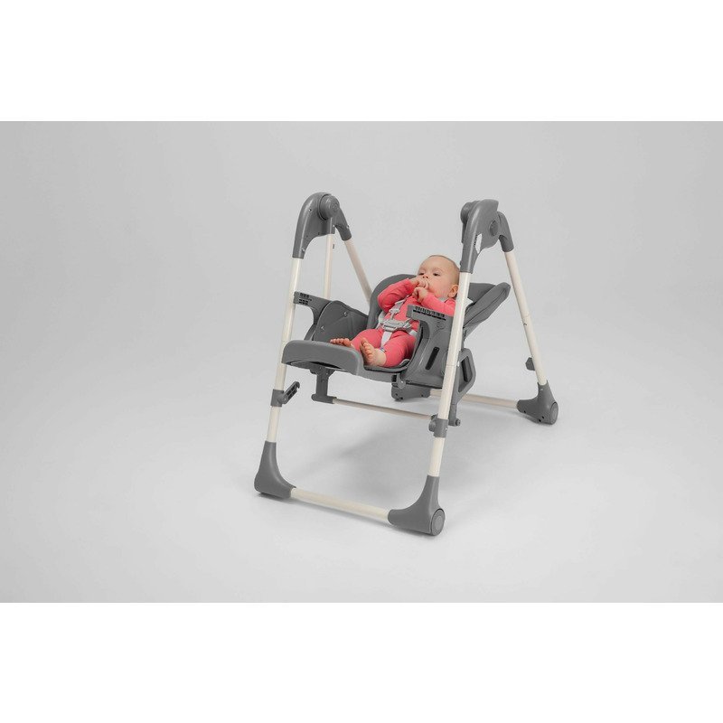 Scaun de masa si balansoar Lionelo 2 in 1 Laurice transformabil 0 luni+ Verde – imaginea 5