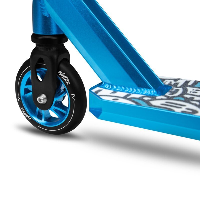Trotineta Lionelo Whizz albastru pentru acrobatii, din aluminiu, frana Flex Fender, greutate suportata 100 kg – imaginea 6