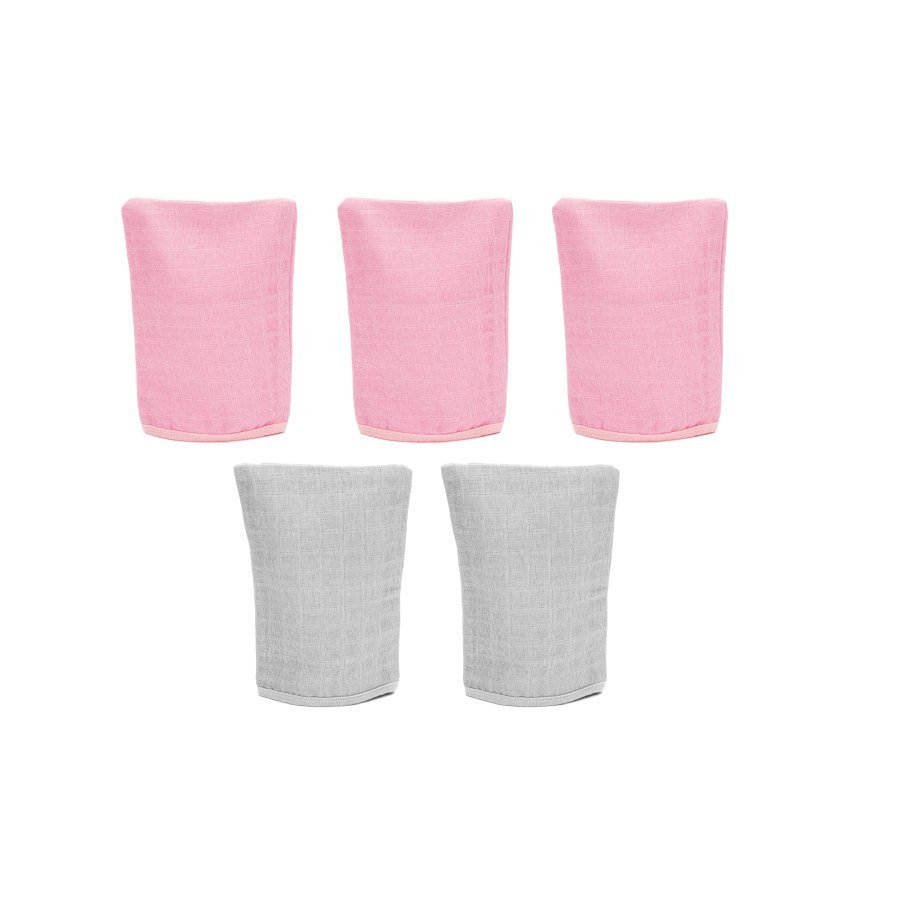 Manusi pentru baie din finet 5set Pink Grey Fillikid – imaginea 2