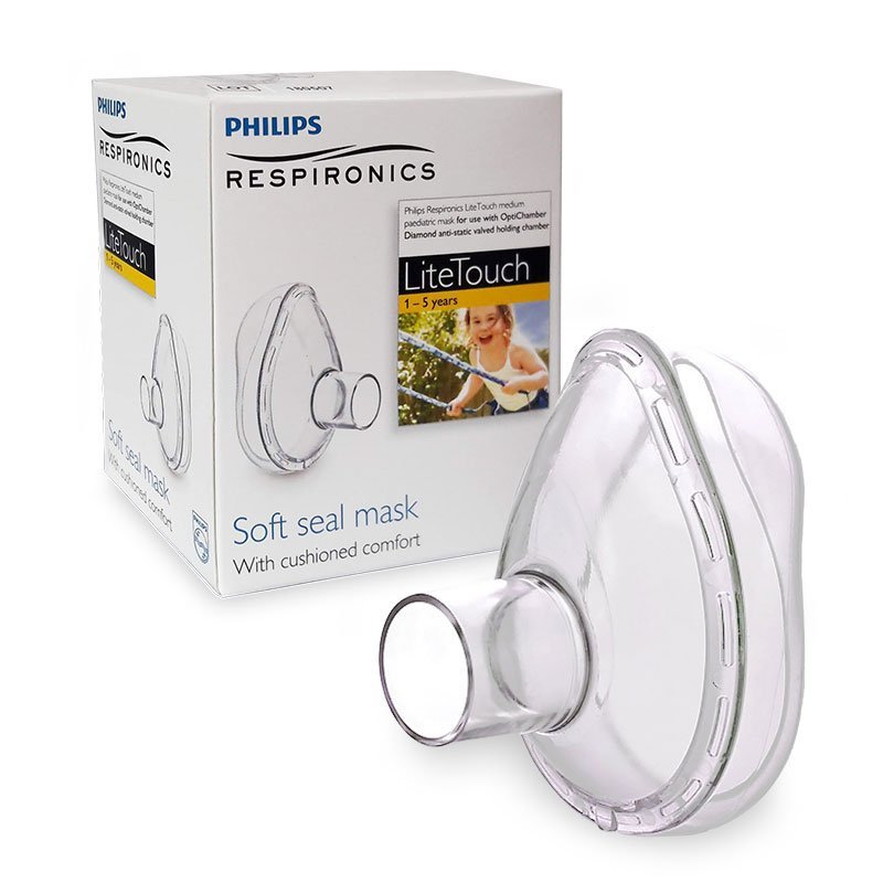 Masca medie LiteTouch Philips Respironics 1-5 ani pentru Optichamber – imaginea 2