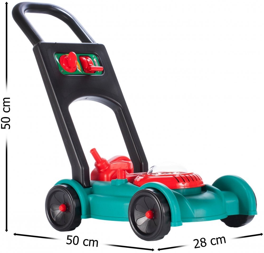 Masina de tuns iarba pentru copii Malplay, cu casca de protectie si sunete, dimensiune 28 x 50 x 50 cm – imaginea 4