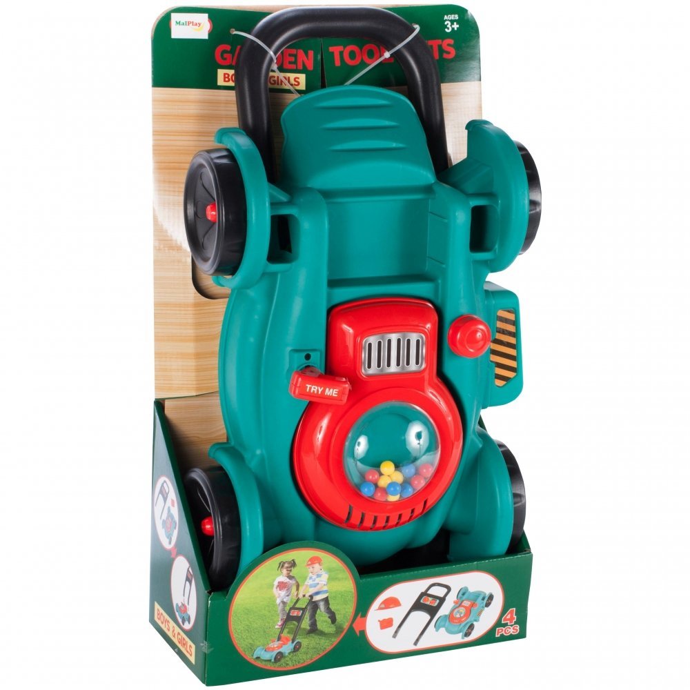 Masina de tuns iarba pentru copii Malplay, cu casca de protectie si sunete, dimensiune 28 x 50 x 50 cm – imaginea 8
