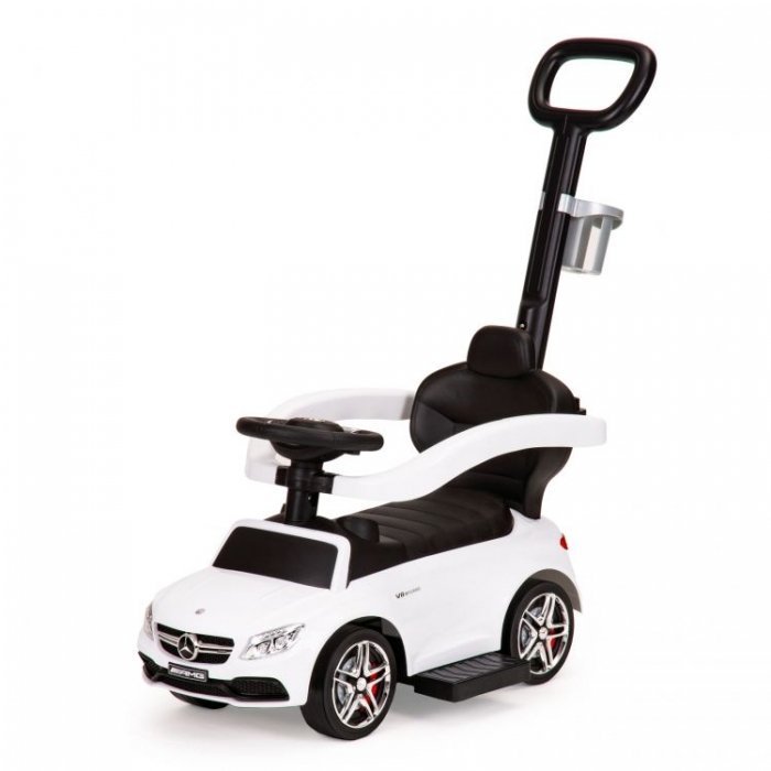 Masinuta pentru copii de impins Ecotoys Mercedes 639 Alb, cu maner pentru a putea fi controlata si impinsa de catre parinte, bara de protectie detasabila, suport pentru picioare, volan cu sunete – imaginea 8